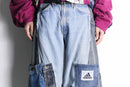 "Re:make" track baggy denim pants