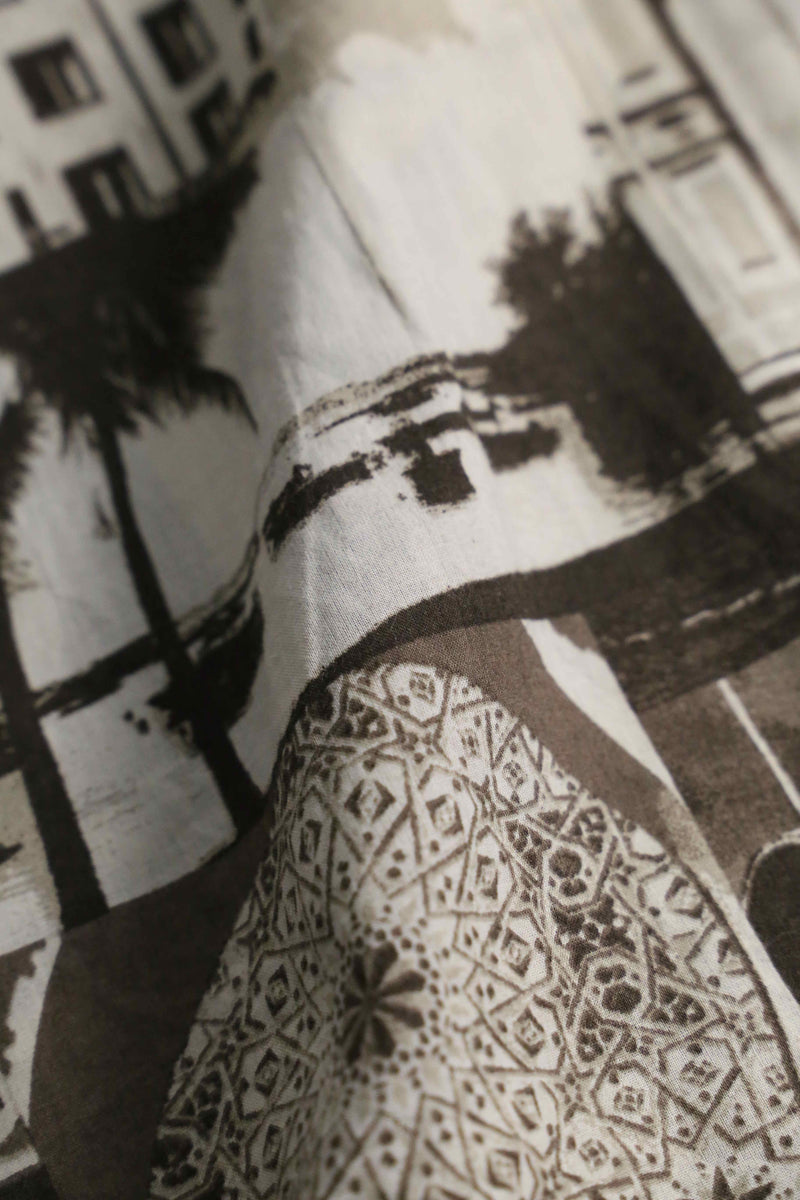 1990-00s D&G cityscape design shirt "& label"