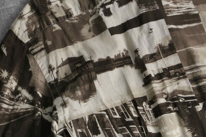 1990-00s D&G cityscape design shirt "& label"