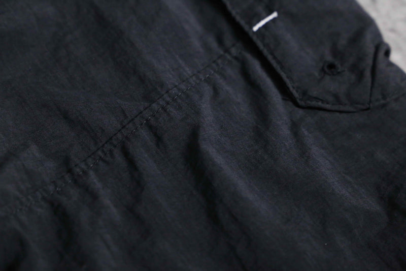 black color cargo nylon shorts