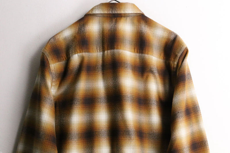 light brown ombre check shirt