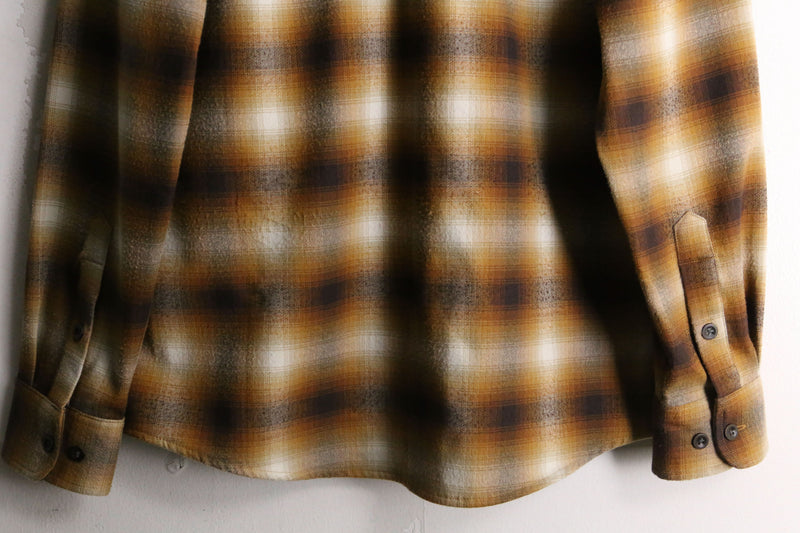 light brown ombre check shirt