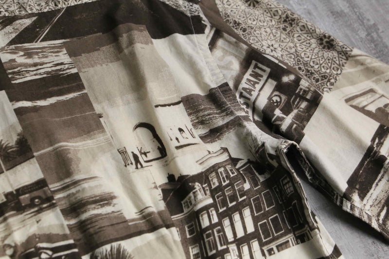 1990-00s D&G cityscape design shirt "& label"