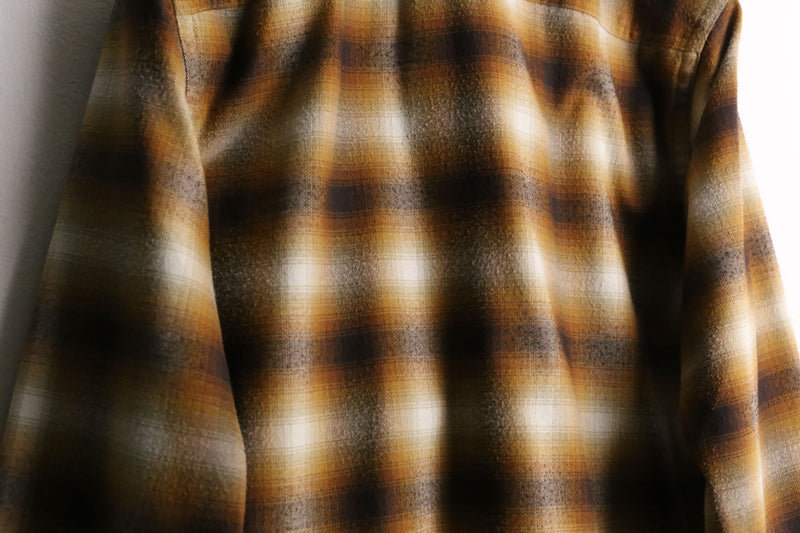 light brown ombre check shirt