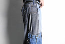 "Re:make" track baggy denim pants