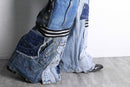 "Re:make" track baggy denim pants
