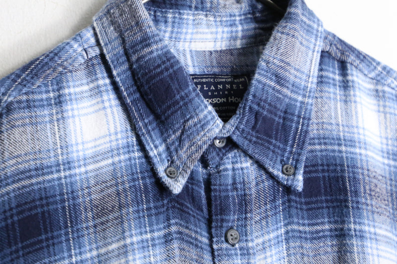 winter color ombre check shirt