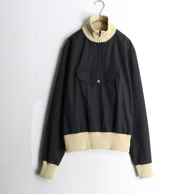 70’s front pocket half zip pullover