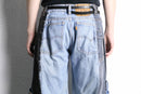 "Re:make" track baggy denim pants
