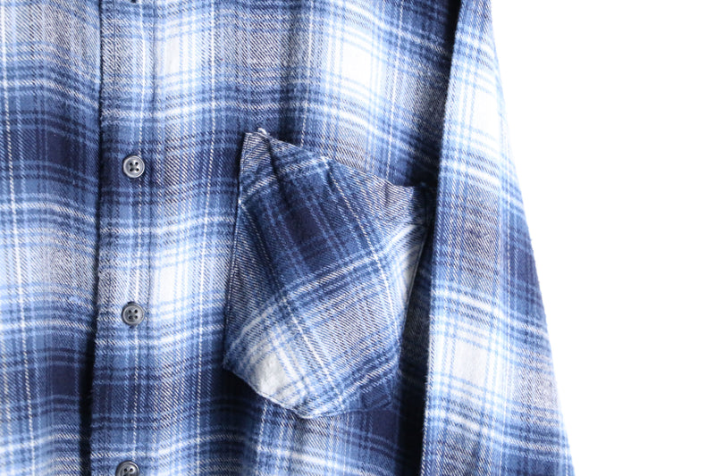 winter color ombre check shirt