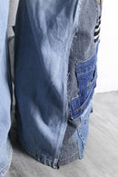 "Re:make" track baggy denim pants