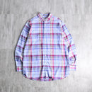 pastel madras check linen shirt