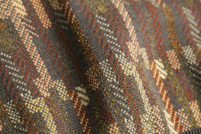 brown base geometry design knit