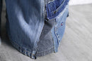 "Re:make" track baggy denim pants