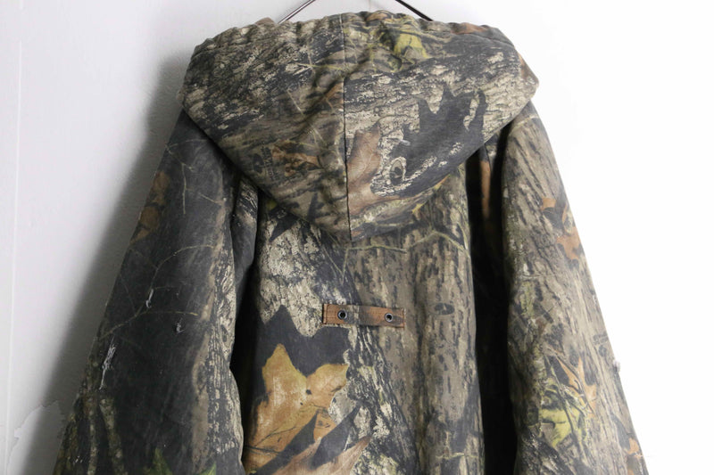 real tree camouflage pattern hoodie duck jacket