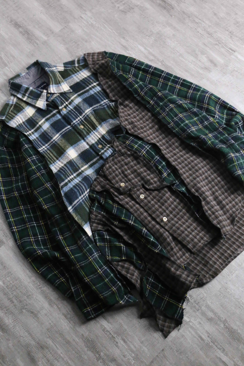 "Re:make" patchwork check docking pullover