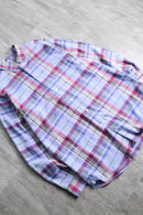 pastel madras check linen shirt