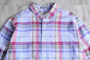 pastel madras check linen shirt