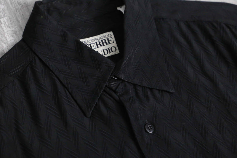 1990s GIANFRANCO FERRE herringbone shirt