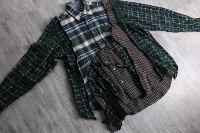 "Re:make" patchwork check docking pullover