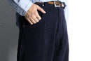 luster navy cotton corduroy pants