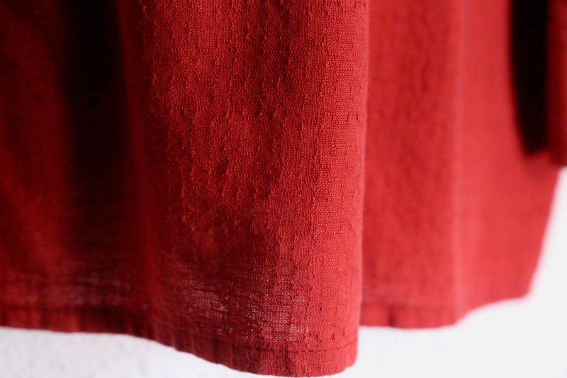 red naturally derived tyrolean shirt