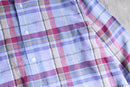 pastel madras check linen shirt