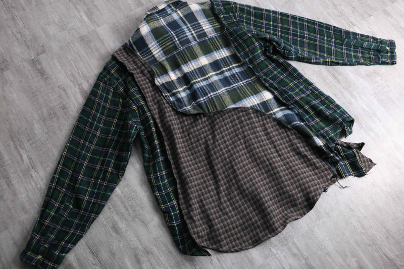 "Re:make" patchwork check docking pullover