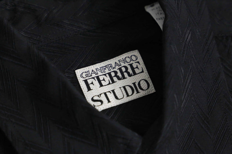 1990s GIANFRANCO FERRE herringbone shirt