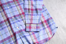 pastel madras check linen shirt
