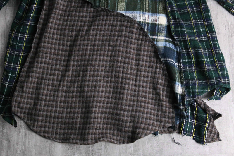 "Re:make" patchwork check docking pullover