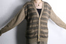 dark beige fair isle knit cardigan