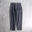 “CLOSED” dark indigo wide tapered denim trousers