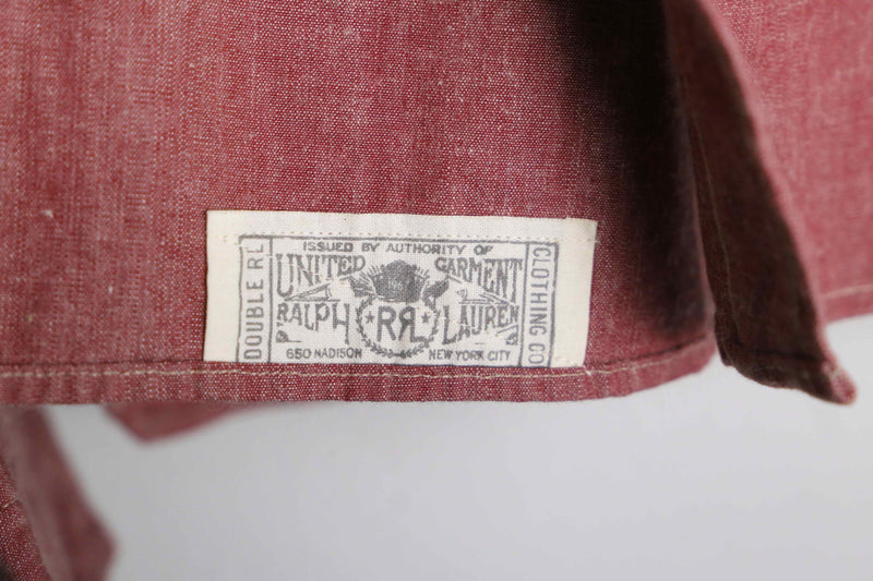 "RRL" pink cotton chambray shirt