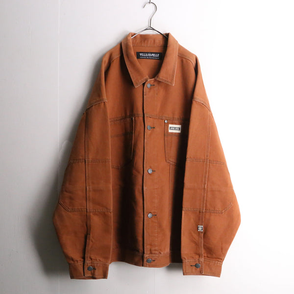 "PELLEPELLE" orange super loose denim jacket