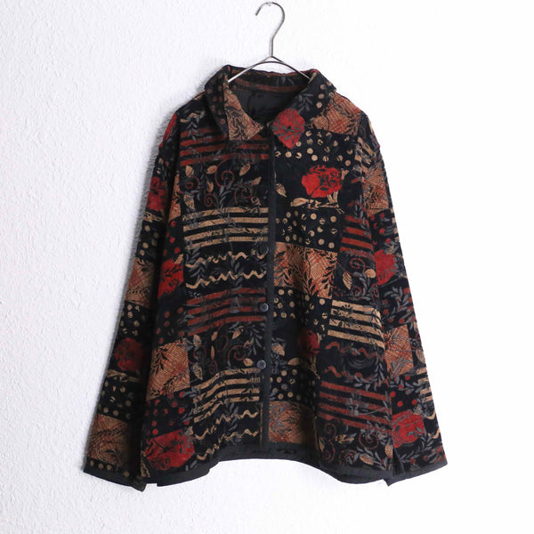 reversible total pattern jacket