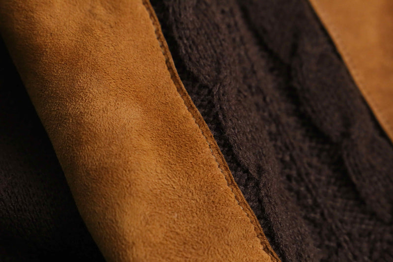 60~70’s leather switch design knit cardigan