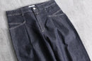 “CLOSED” dark indigo wide tapered denim trousers