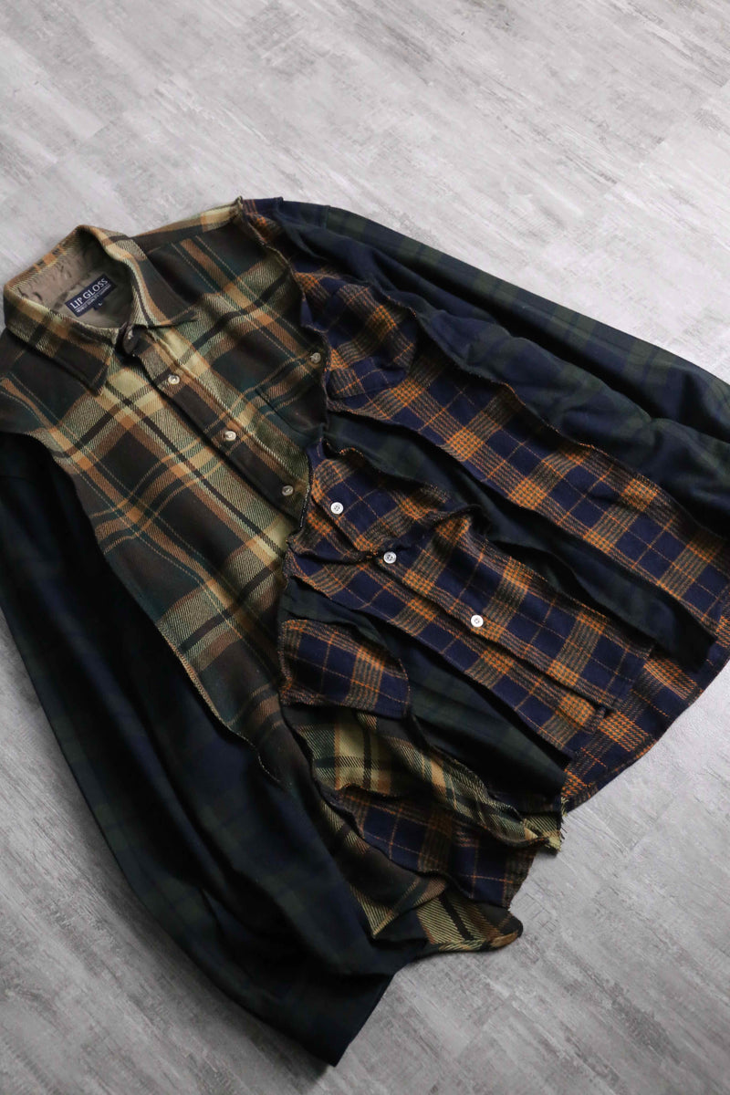 "Re:make" patchwork check docking  shirt