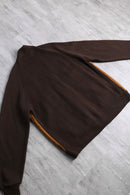 60~70’s leather switch design knit cardigan