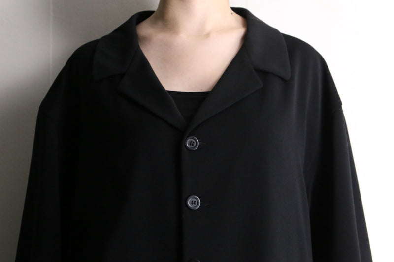 black color loose size open collar shirt