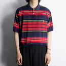 ”POLO by RL” multi color horizontal stripe s/s polo shirt