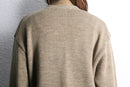 dark beige fair isle knit cardigan
