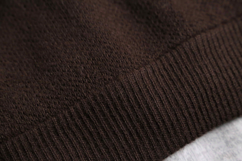 60~70’s leather switch design knit cardigan