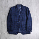 poly rayon velour check tailored jacket