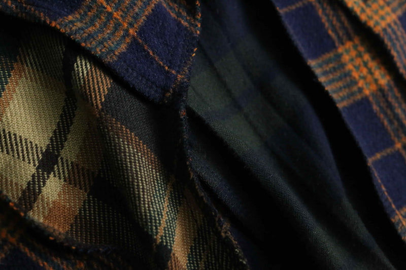 "Re:make" patchwork check docking  shirt