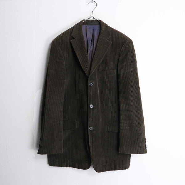 “HUGO BOSS” brown corduroy 3B tailored jacket