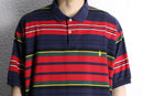 ”POLO by RL” multi color horizontal stripe s/s polo shirt