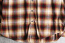 ombre check cotton light flannel shirt