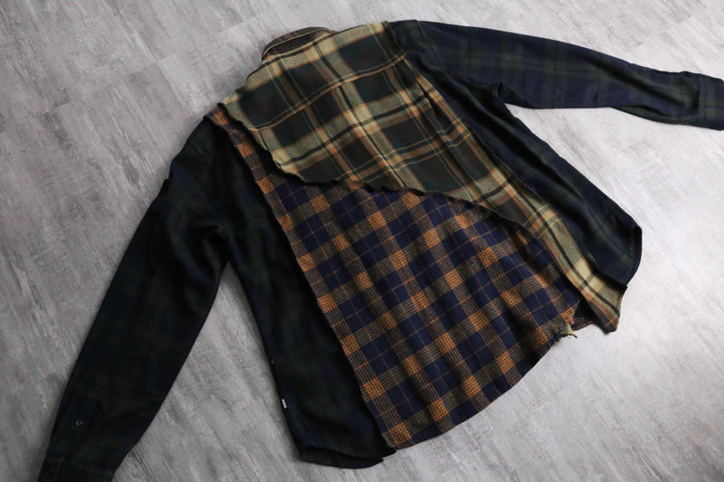 "Re:make" patchwork check docking  shirt
